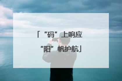 “码”上响应 “阳”帆护航