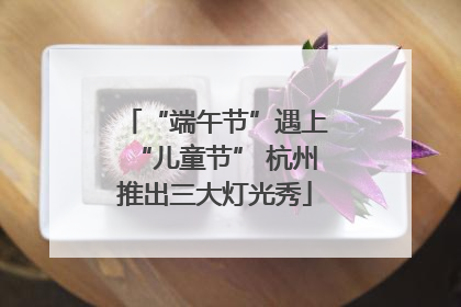 “端午节”遇上“儿童节” 杭州推出三大灯光秀