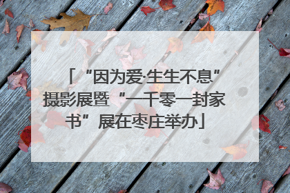“因为爱·生生不息”摄影展暨“一千零一封家书”展在枣庄举办