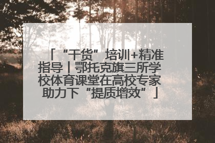 “干货”培训+精准指导丨鄂托克旗三所学校体育课堂在高校专家助力下“提质增效”