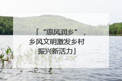 “惠风润乡”，乡风文明激发乡村振兴新活力