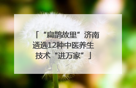 “扁鹊故里”济南遴选12种中医养生技术“进万家”