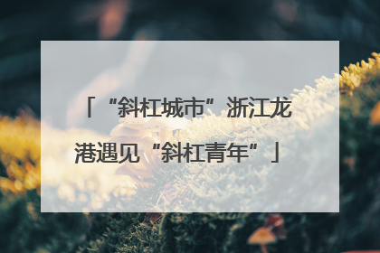 “斜杠城市”浙江龙港遇见“斜杠青年”