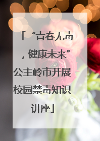 “青春无毒，健康未来”公主岭市开展校园禁毒知识讲座