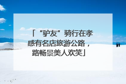 “驴友”骑行在孝感有名店旅游公路，路畅景美人欢笑