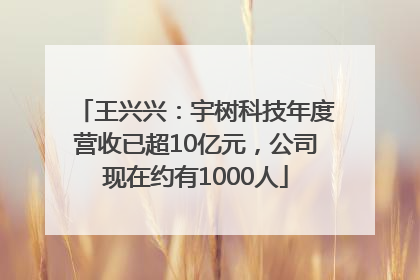 王兴兴：宇树科技年度营收已超10亿元，公司现在约有1000人