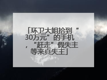 环卫大姐拾到“30万元”的手机，“赶走”假失主等来真失主