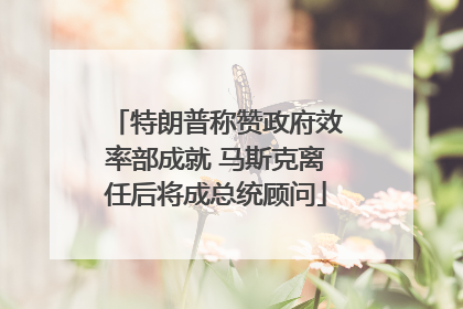 特朗普称赞政府效率部成就 马斯克离任后将成总统顾问