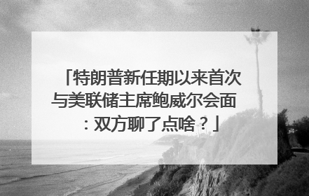 特朗普新任期以来首次与美联储主席鲍威尔会面：双方聊了点啥？