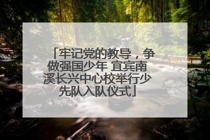牢记党的教导，争做强国少年 宜宾南溪长兴中心校举行少先队入队仪式