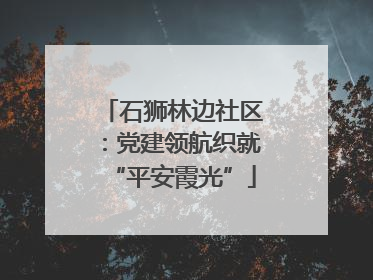 石狮林边社区：党建领航织就“平安霞光”
