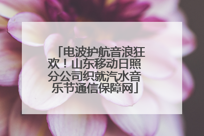 电波护航音浪狂欢！山东移动日照分公司织就汽水音乐节通信保障网