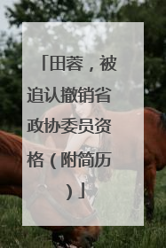 田蓉，被追认撤销省政协委员资格（附简历）