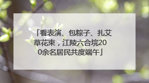 看表演、包粽子、扎艾草花束，江陵六合垸200余名居民共度端午