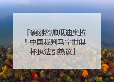 硬刚名帅瓜迪奥拉！中国裁判马宁世俱杯执法引热议