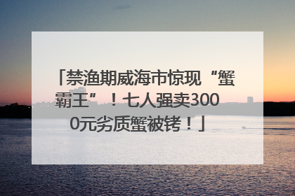 禁渔期威海市惊现“蟹霸王”！七人强卖3000元劣质蟹被铐！