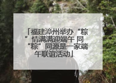 福建漳州举办“粽”情满满迎端午 同“粽”同源是一家端午联谊活动