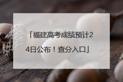 福建高考成绩预计24日公布！查分入口