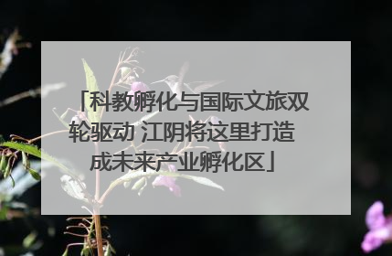 科教孵化与国际文旅双轮驱动 江阴将这里打造成未来产业孵化区