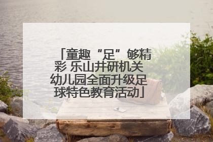 童趣“足”够精彩 乐山井研机关幼儿园全面升级足球特色教育活动