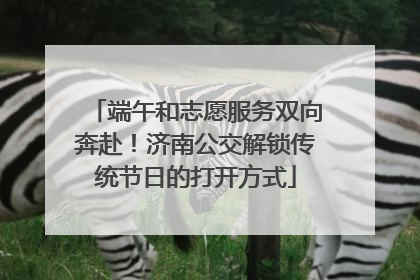 端午和志愿服务双向奔赴！济南公交解锁传统节日的打开方式