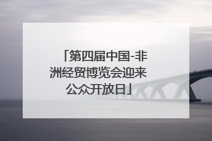 第四届中国-非洲经贸博览会迎来公众开放日