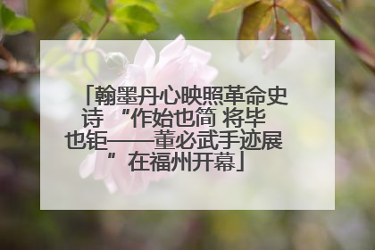翰墨丹心映照革命史诗 “作始也简 将毕也钜——董必武手迹展”在福州开幕