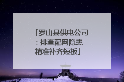罗山县供电公司：排查配网隐患 精准补齐短板