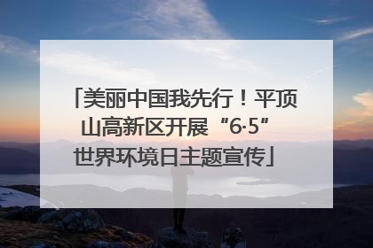 美丽中国我先行！平顶山高新区开展“6·5”世界环境日主题宣传