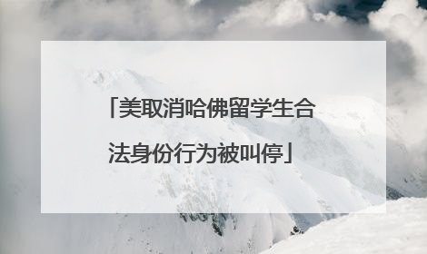 美取消哈佛留学生合法身份行为被叫停