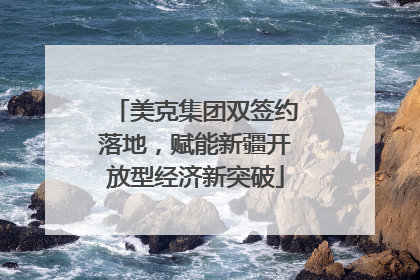 美克集团双签约落地，赋能新疆开放型经济新突破