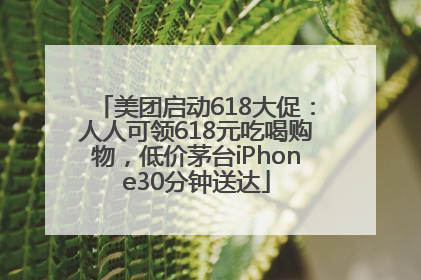 美团启动618大促：人人可领618元吃喝购物，低价茅台iPhone30分钟送达