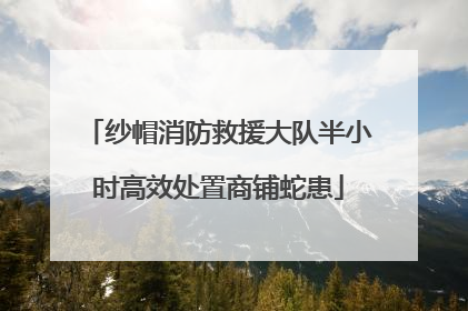 纱帽消防救援大队半小时高效处置商铺蛇患
