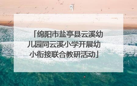 绵阳市盐亭县云溪幼儿园同云溪小学开展幼小衔接联合教研活动