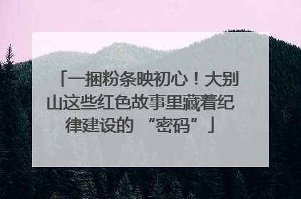 一捆粉条映初心！大别山这些红色故事里藏着纪律建设的 “密码”
