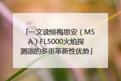 一文读懂梅思安（MSA）FL5000火焰探测器的多重革新性优势