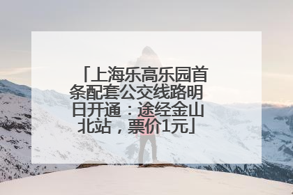 上海乐高乐园首条配套公交线路明日开通：途经金山北站，票价1元