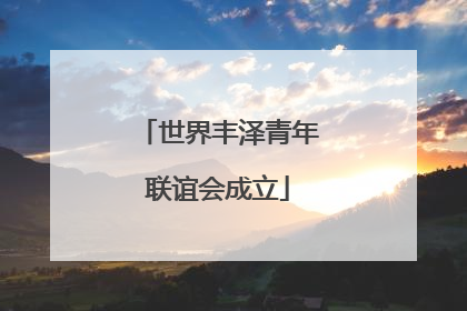 世界丰泽青年联谊会成立