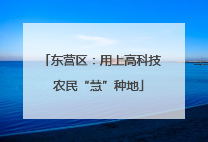 东营区：用上高科技 农民“慧”种地