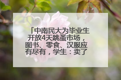 中南民大为毕业生开放4天跳蚤市场，图书、零食、汉服应有尽有，学生：卖了几十个手串