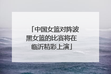 中国女篮对阵波黑女篮的比赛将在临沂精彩上演