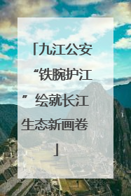 九江公安“铁腕护江”绘就长江生态新画卷