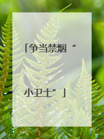 争当禁烟“小卫士”