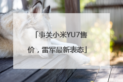 事关小米YU7售价，雷军最新表态