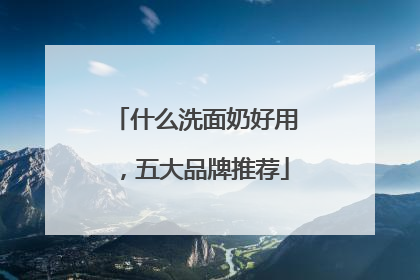 什么洗面奶好用，五大品牌推荐