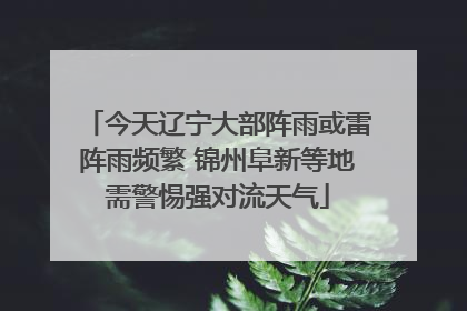 今天辽宁大部阵雨或雷阵雨频繁 锦州阜新等地需警惕强对流天气