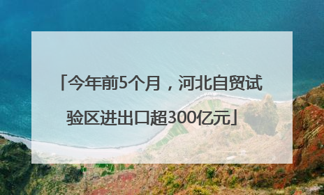 今年前5个月，河北自贸试验区进出口超300亿元
