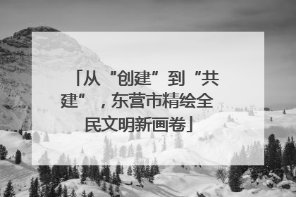 从“创建”到“共建”，东营市精绘全民文明新画卷
