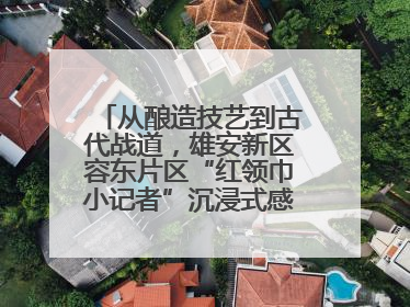 从酿造技艺到古代战道，雄安新区容东片区“红领巾小记者”沉浸式感受历史韵味