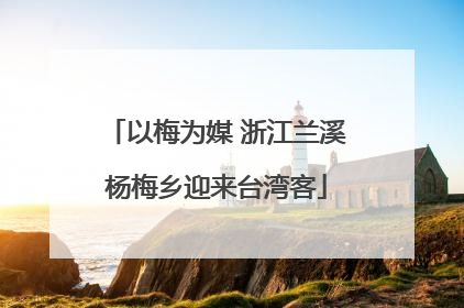 以梅为媒 浙江兰溪杨梅乡迎来台湾客